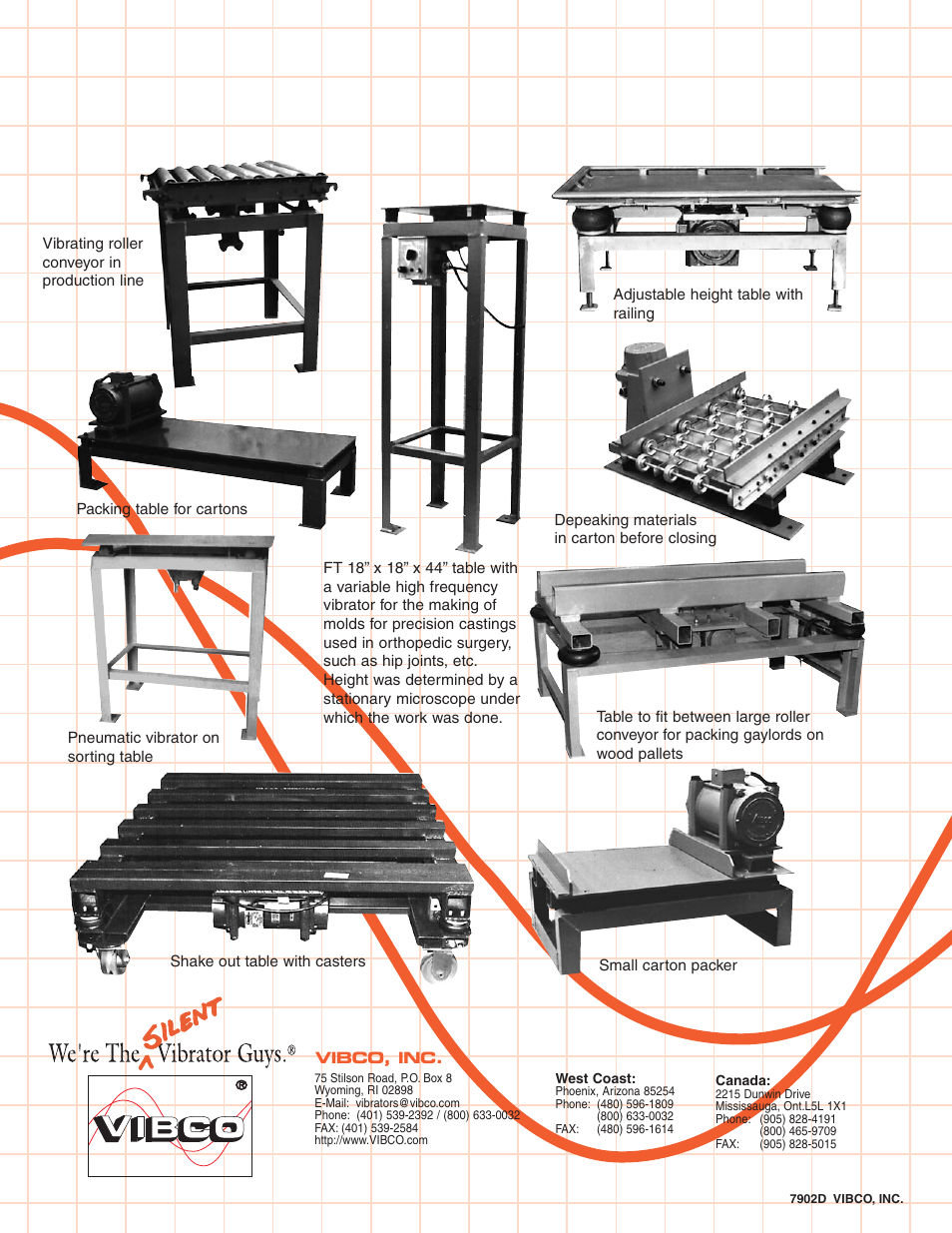 Special purpose tables, Tables – any shape for any purpose | Atec Vibco-Vibrating-Tables User Manual | Page 8 / 8
