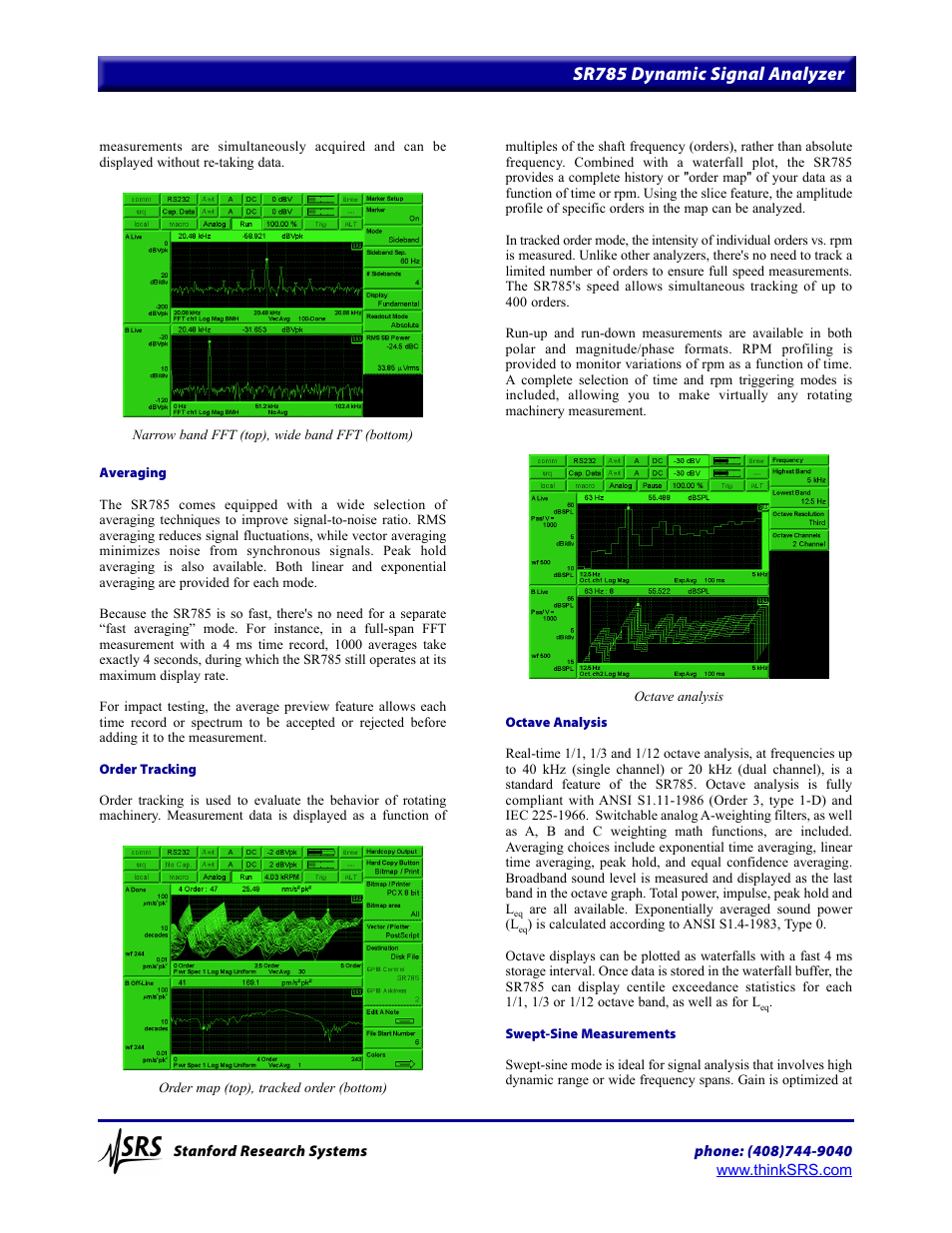 Sr785 dynamic signal analyzer | Atec Stanford-Research-Systems-SR785 User Manual | Page 2 / 7