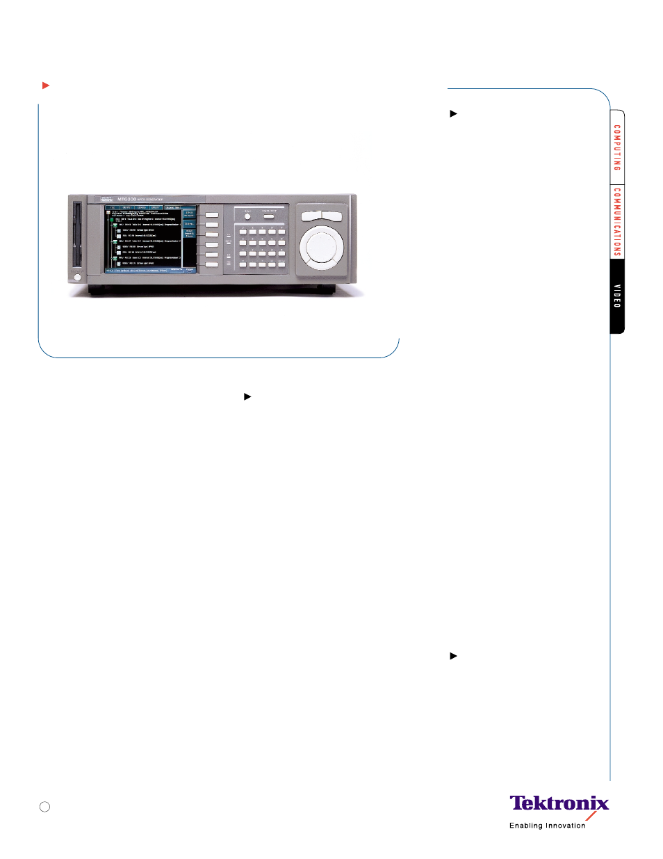 Atec Tektronix-MTG300 User Manual | 2 pages