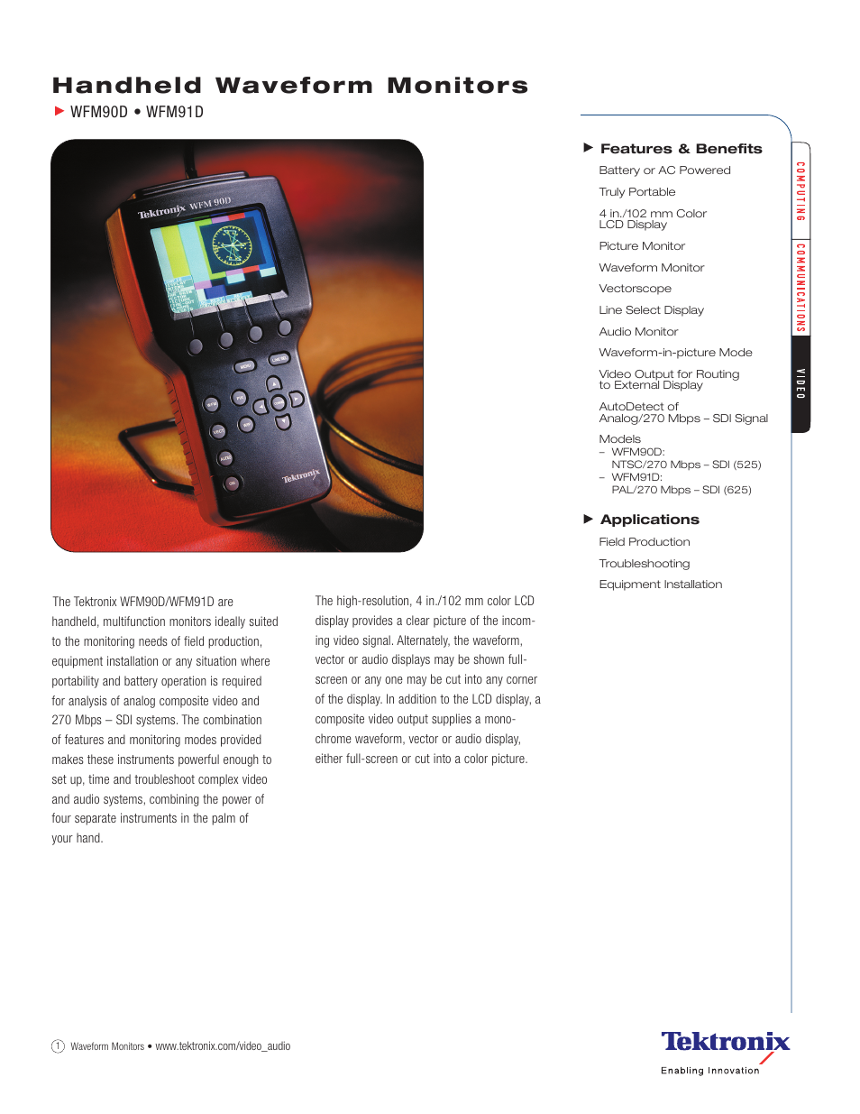 Atec Tektronix-WFM90D-WFM91D User Manual | 4 pages