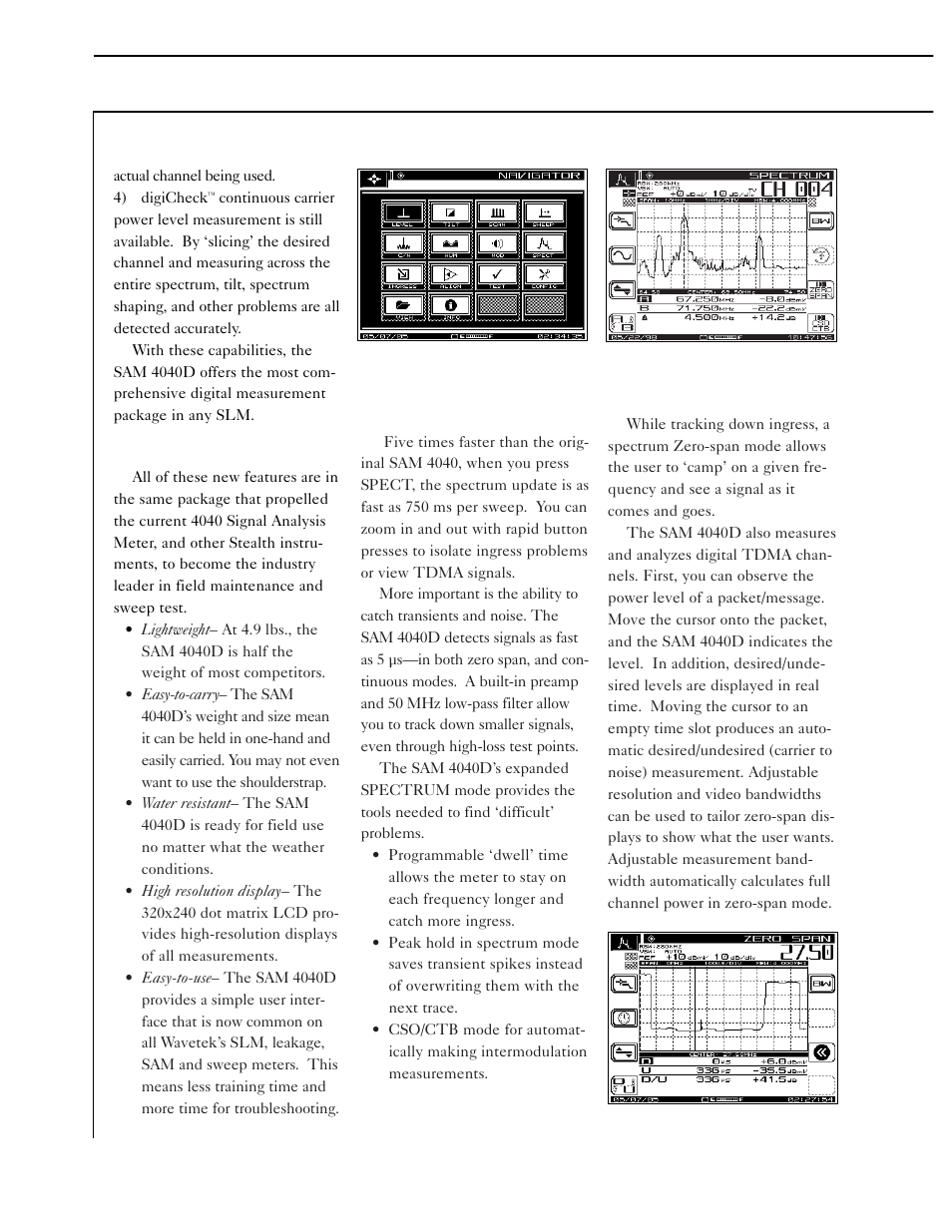 Sam 4040d, Preliminary | Atec Wavetek-JDSU-SAM-4040D User Manual | Page 2 / 4