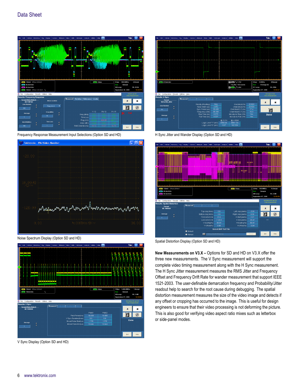 Data sheet | Atec Tektronix-VM6000 User Manual | Page 6 / 28