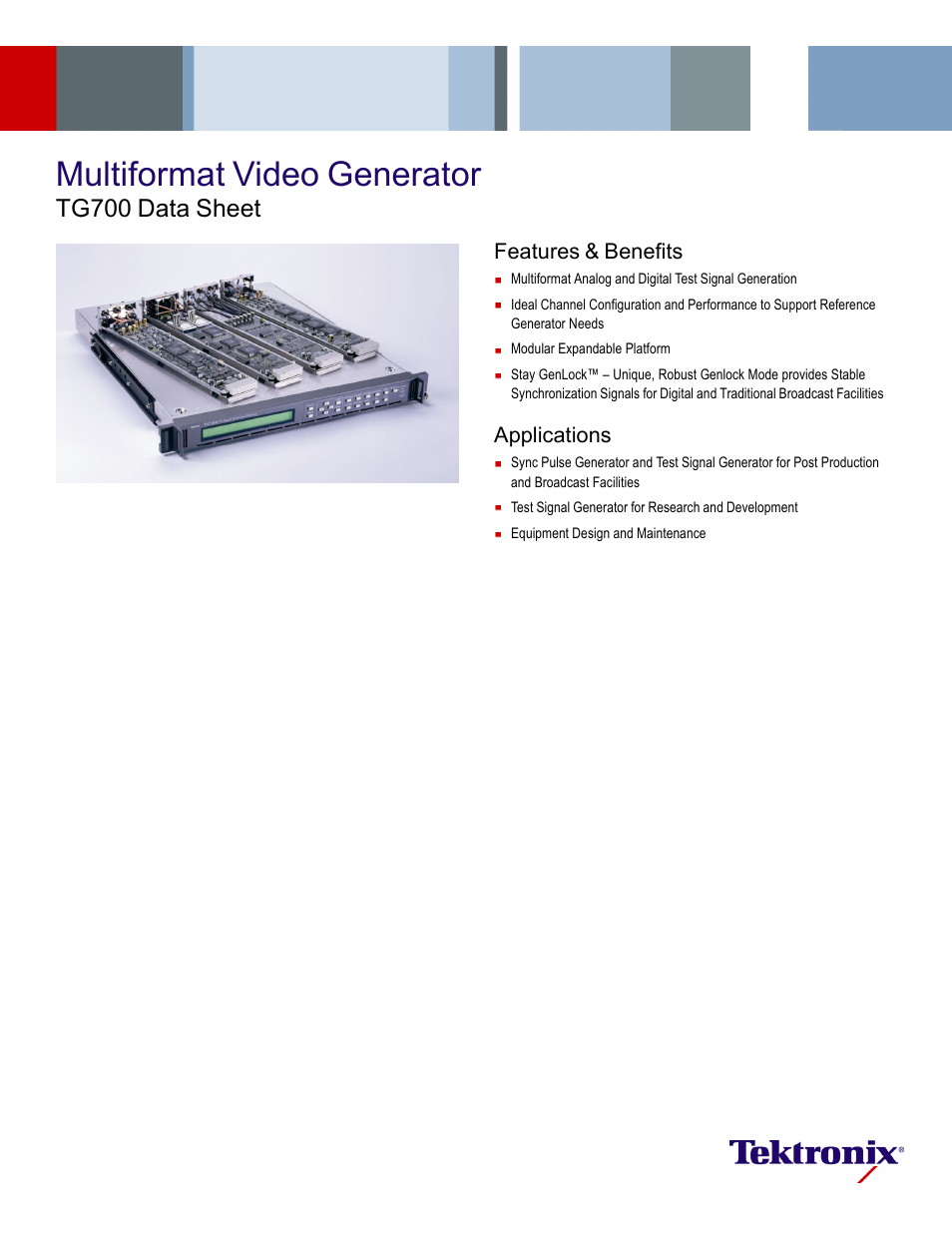 Atec Tektronix-TG700 User Manual | 16 pages