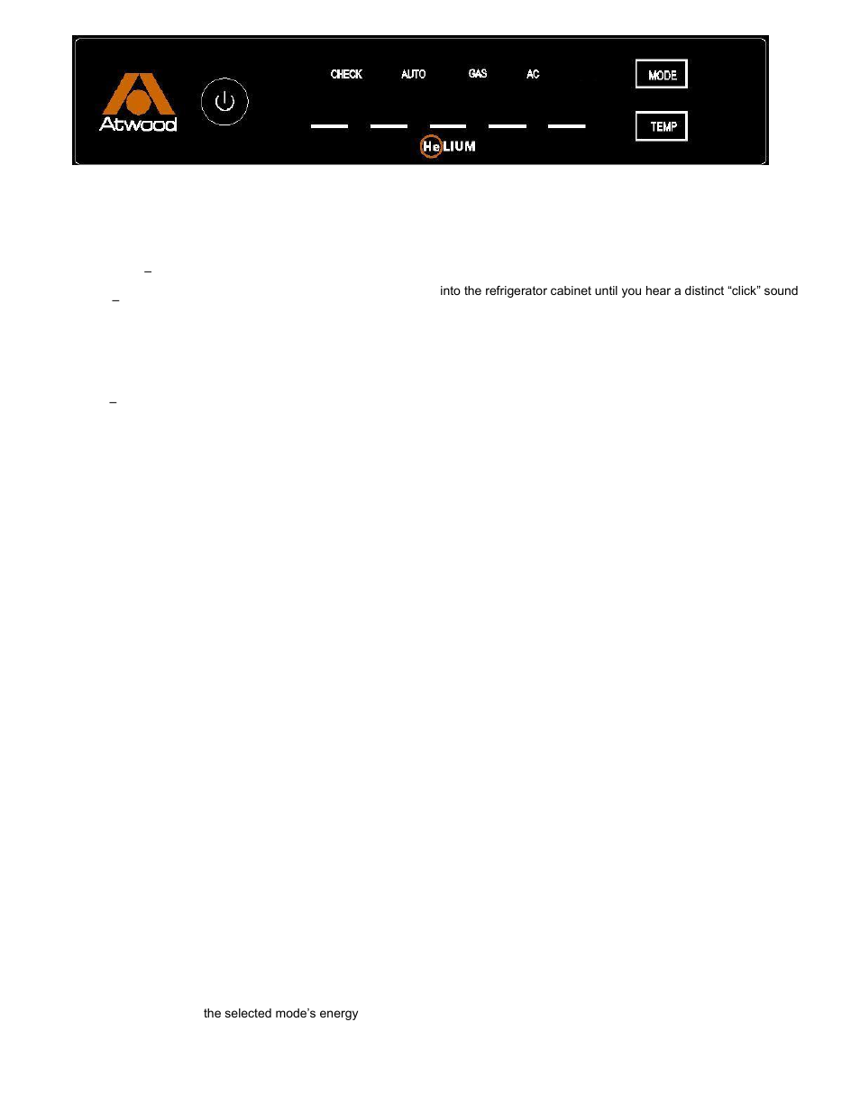 atwood HE-0601, HE-0801 Helium RV REFRIGERATOR User Manual | Page 7 / 10