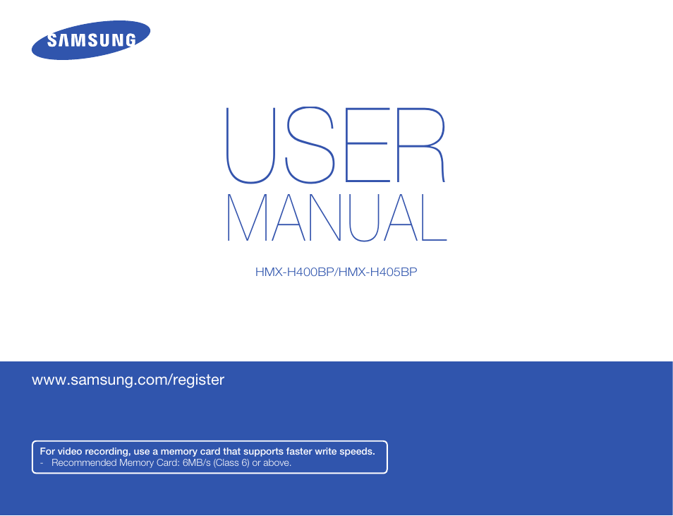 Samsung HMX-H405BP User Manual | 121 pages