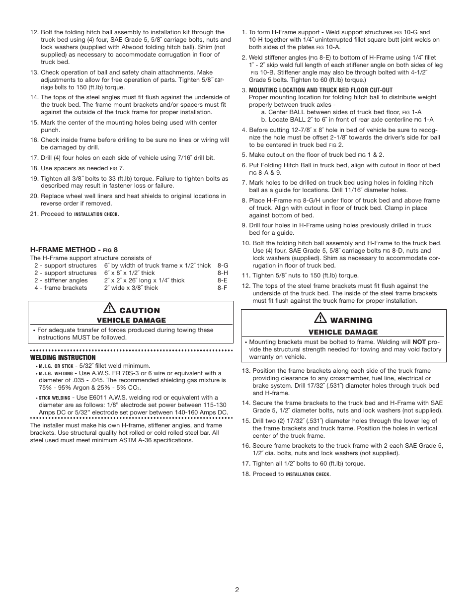 atwood Folding Hitch Ball User Manual | Page 2 / 5