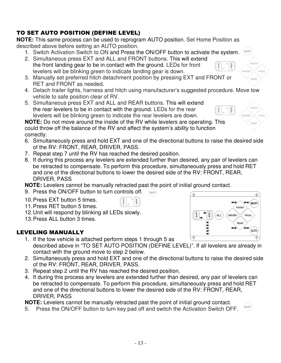 atwood Levelegs 5th Wheel Leveling IOM User Manual | Page 13 / 22