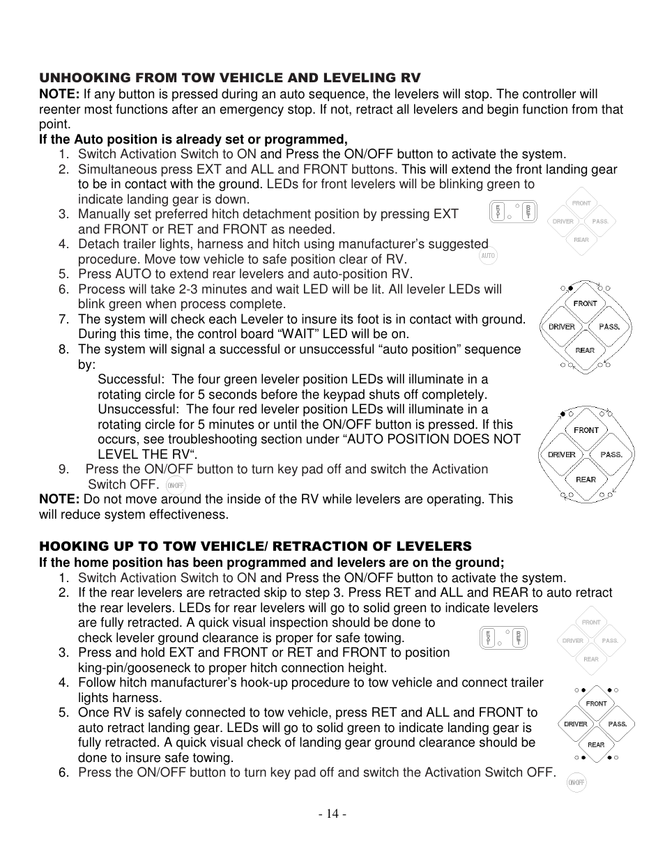 atwood Levelegs 5th Wheel Leveling IOM User Manual | Page 14 / 22