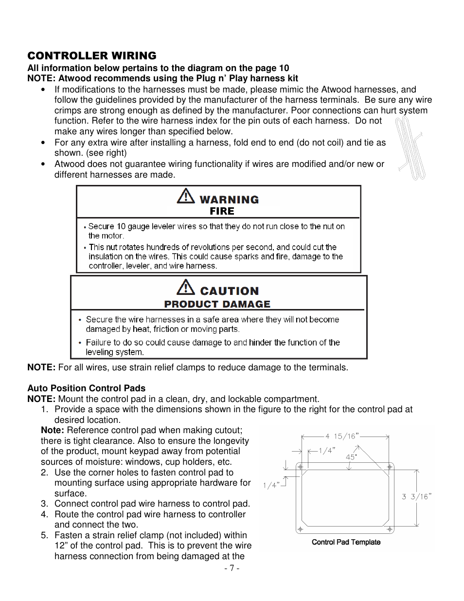 atwood Levelegs 5th Wheel Leveling IOM User Manual | Page 7 / 22