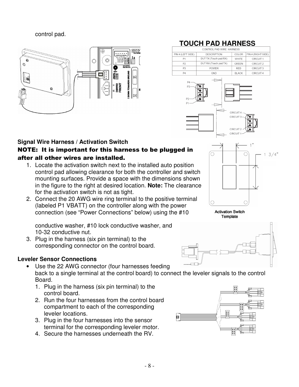 atwood Levelegs 5th Wheel Leveling IOM User Manual | Page 8 / 22