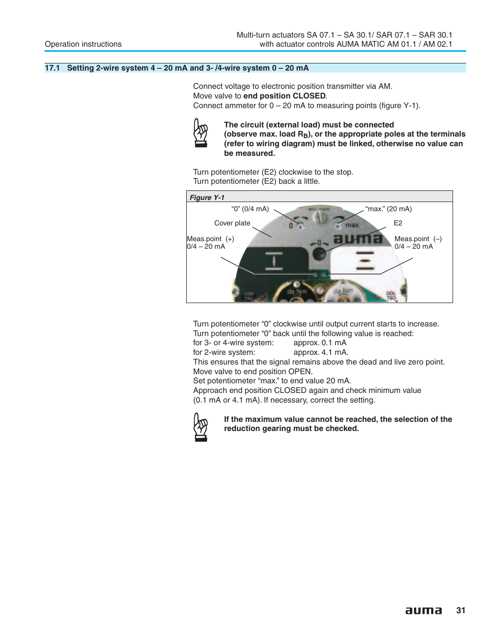 Wire system 31 | AUMA Electric multi-turn actuators SA 07.1 - 16.1_SAR 07.1 - 16.1 MATIC AM 01.1 - 02.1 User Manual | Page 31 / 64