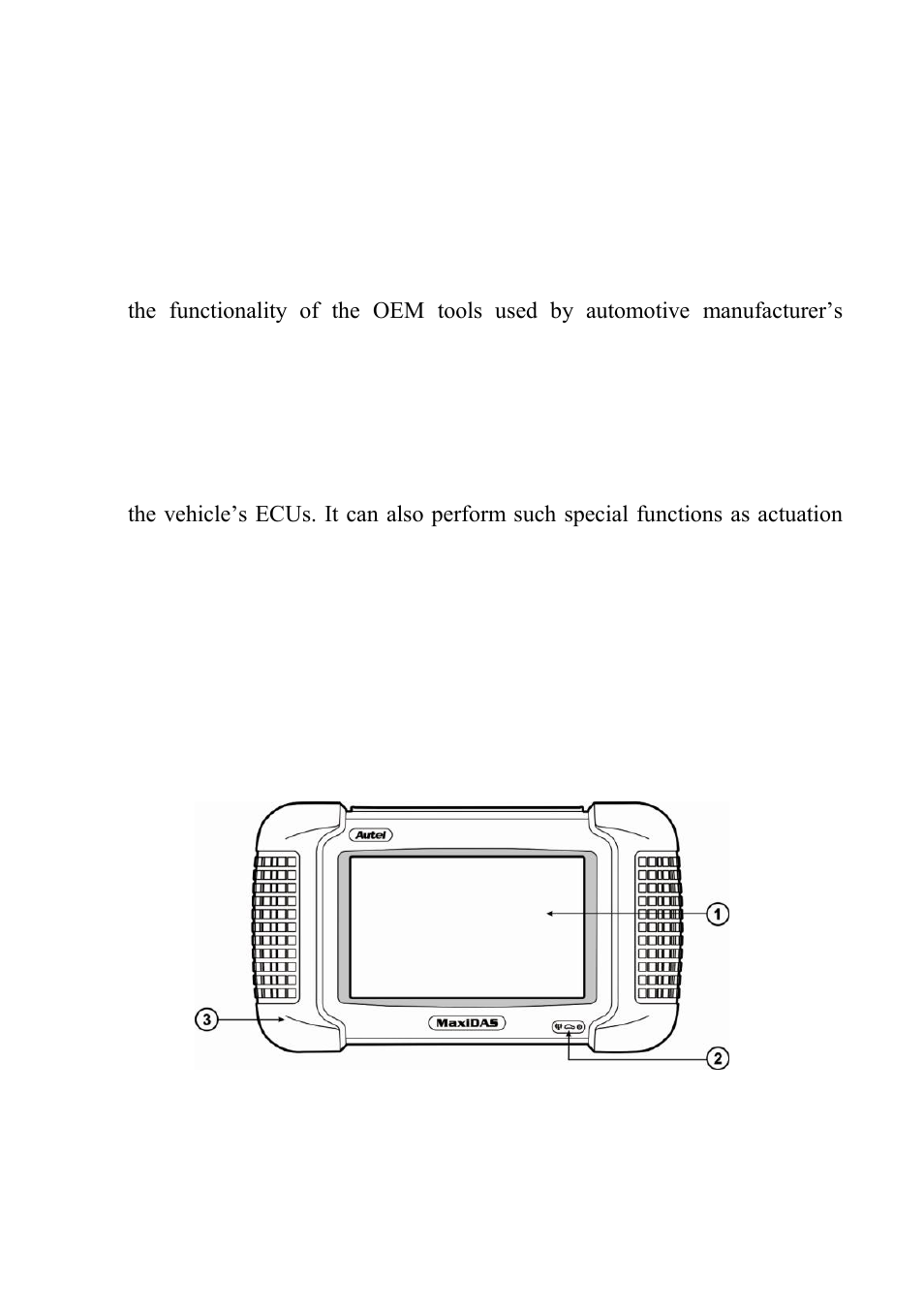 Introduction, Product overview, Component descriptions | Maxidas, Scan tool | Autel MaxiDAS DS708 User Manual | Page 7 / 96