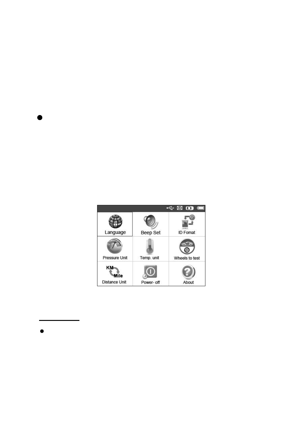 Language | Autel MaxiTPMS TS501 User Manual | Page 10 / 47