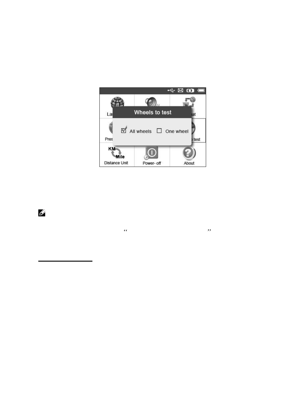 Distance unit | Autel MaxiTPMS TS501 User Manual | Page 14 / 47
