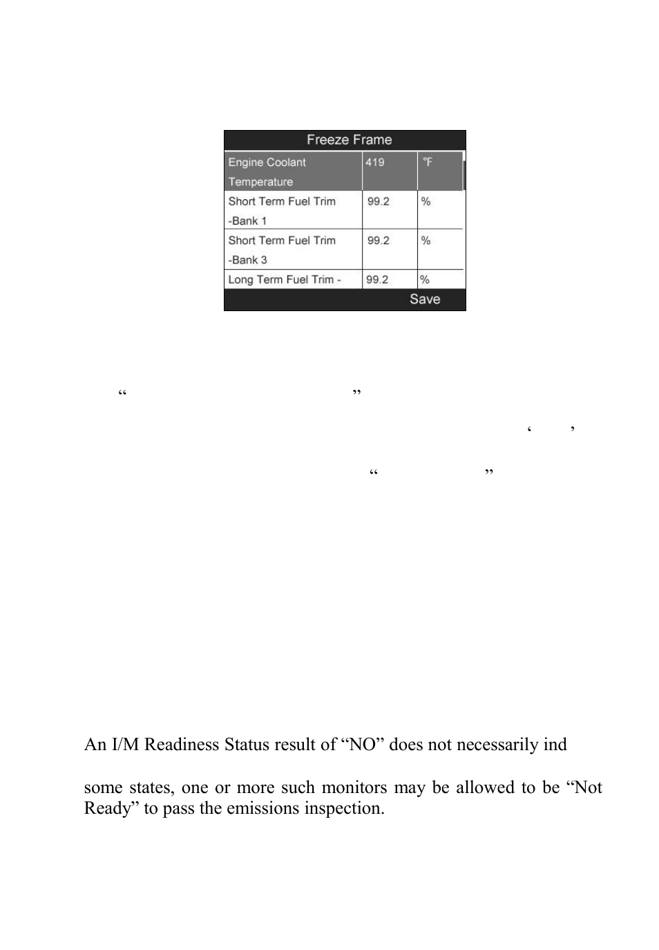 Etrieving, Eadiness, Tatus | 5 retrieving i/m readiness status | Autel MaxiTPMS TS601 User Manual | Page 54 / 73