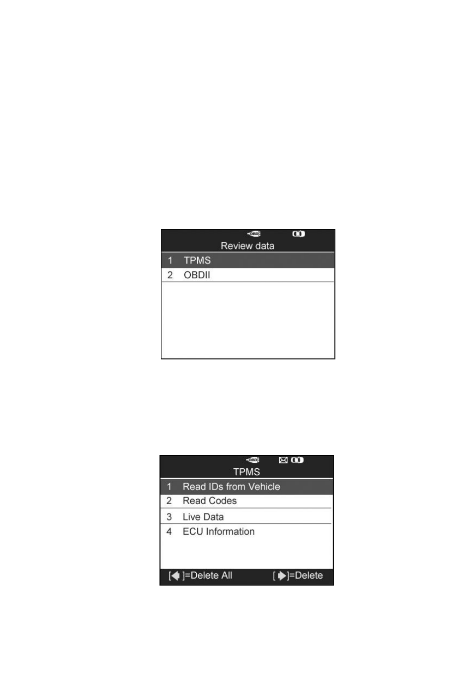 Review data | Autel MaxiTPMS TS601 User Manual | Page 63 / 73