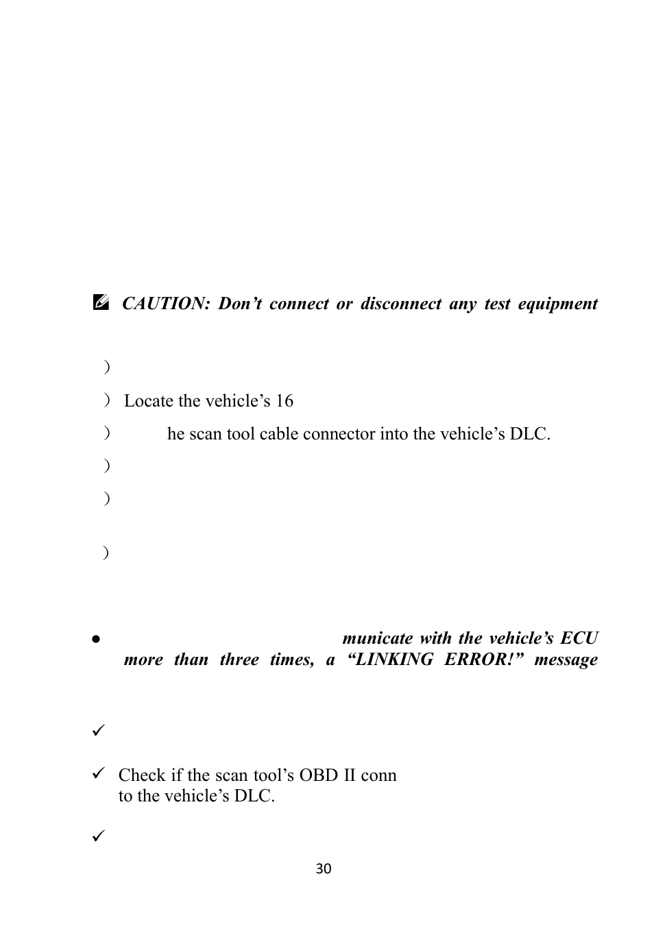 Obdii diagnosis | Autel Autolink AL609 User Manual | Page 32 / 69