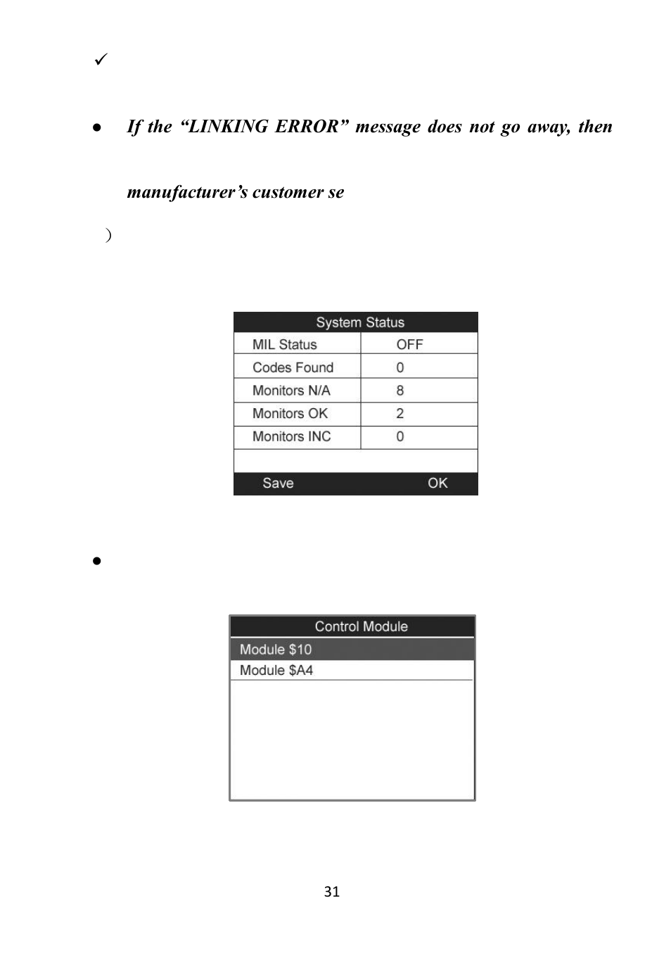 Autel Autolink AL609 User Manual | Page 33 / 69