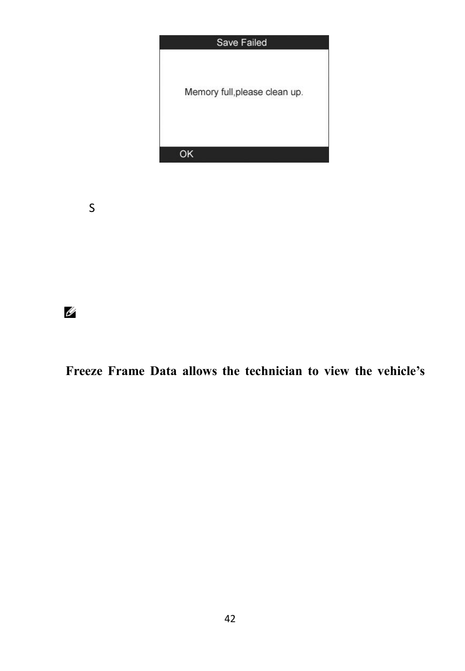 Reeze, Rame, 4 freeze frame | Autel Autolink AL609 User Manual | Page 44 / 69