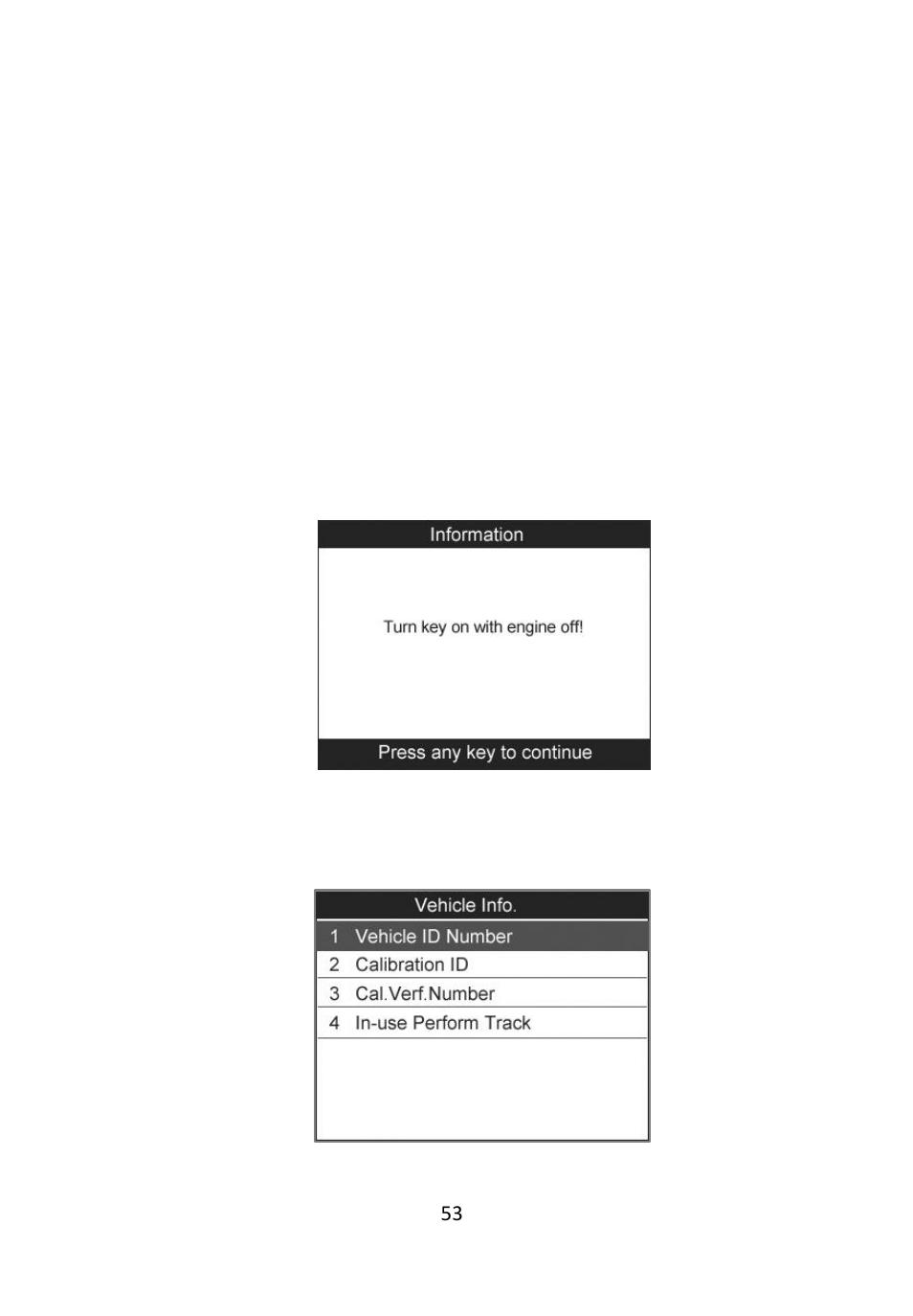 Iewing, Ehicle, Nformation | 9 viewing vehicle information | Autel Autolink AL609 User Manual | Page 55 / 69