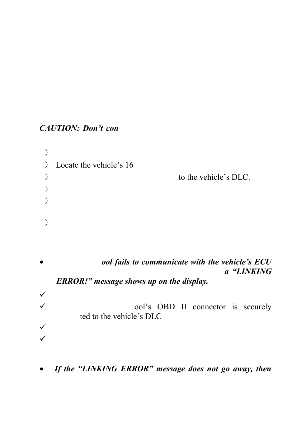 Obdii diagnostics | Autel Autolink AL619 User Manual | Page 23 / 66