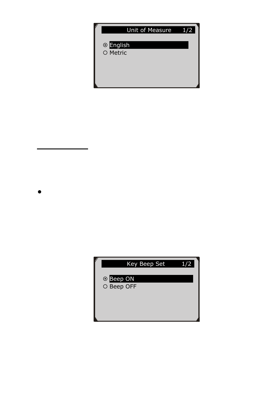 Key beep set | Autel Autolink AL319 User Manual | Page 17 / 47