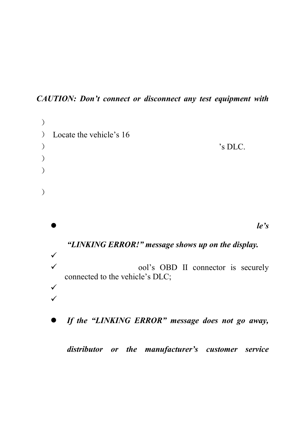 Obdii diagnostics | Autel Autolink AL319 User Manual | Page 25 / 47