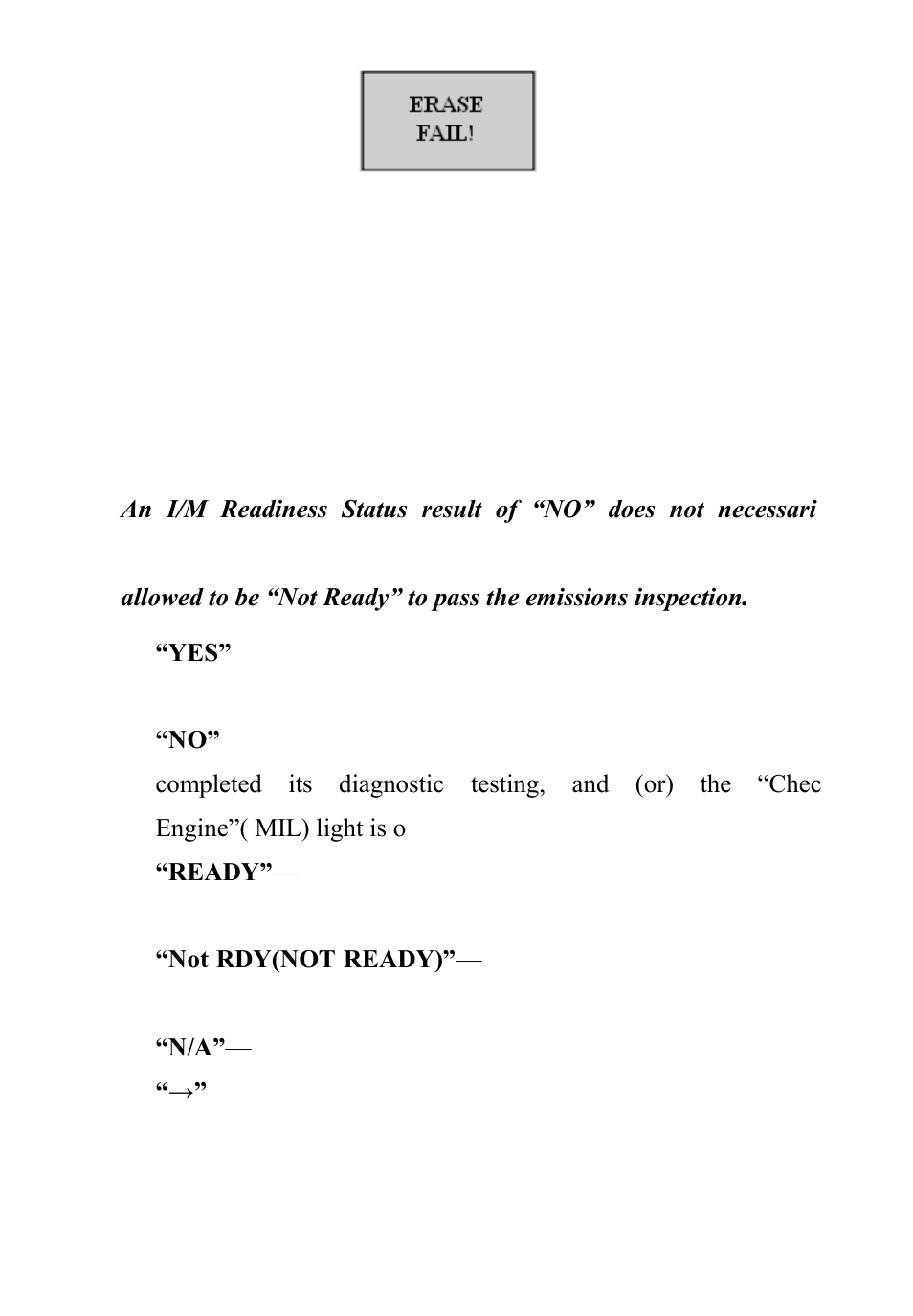 Etrieving, Eadiness, Tatus | 3 retrieving i/m readiness status | Autel Autolink AL301 User Manual | Page 16 / 109
