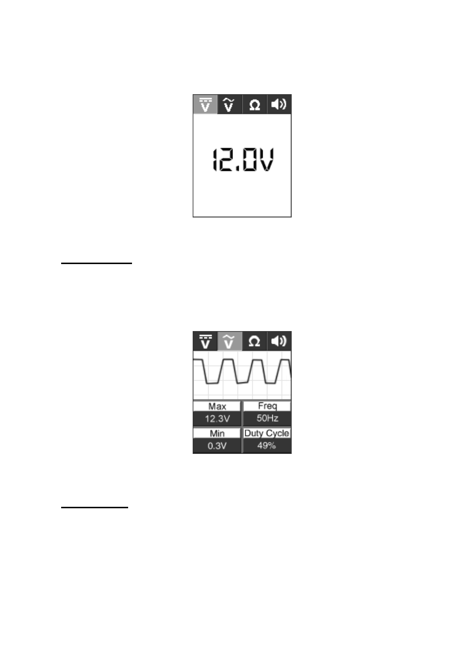 Ac voltage, Resistance | Autel PowerScan PS100 User Manual | Page 8 / 23
