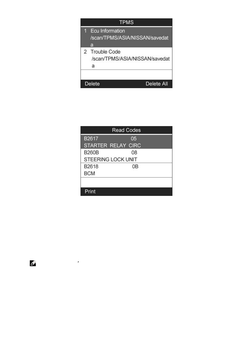 Eleting, Rinting, 2 deleting data | 3 printing data | Autel MaxiCheck EPB User Manual | Page 20 / 145