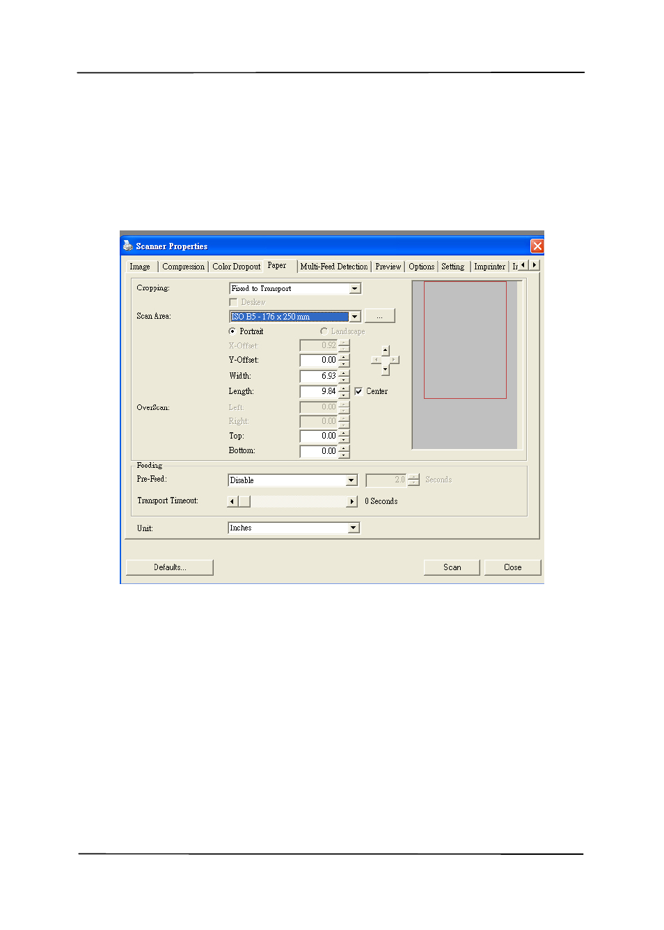 5 the paper tab | Avision AV1860 (DL-1101S/DL-1103S) User Manual | Page 57 / 121