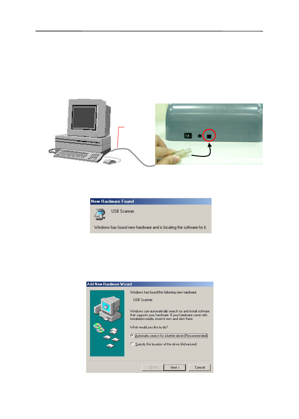 5 connecting to computer, 5 connecting to computer -8 | Avision AV121 (FF-0506/FF-0508/FF-0608S) User Manual | Page 16 / 90