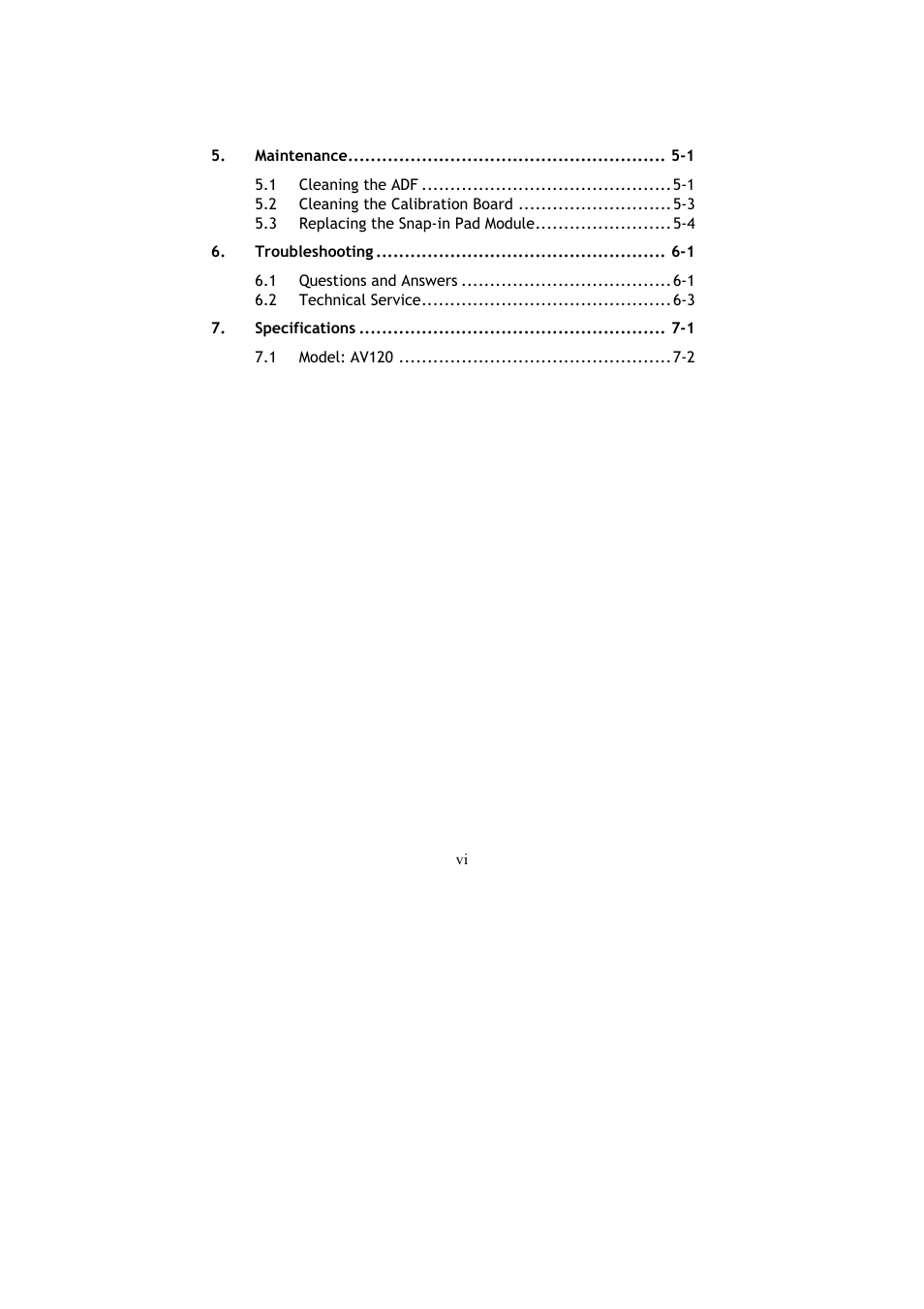 Avision AV120 User Manual | Page 6 / 46