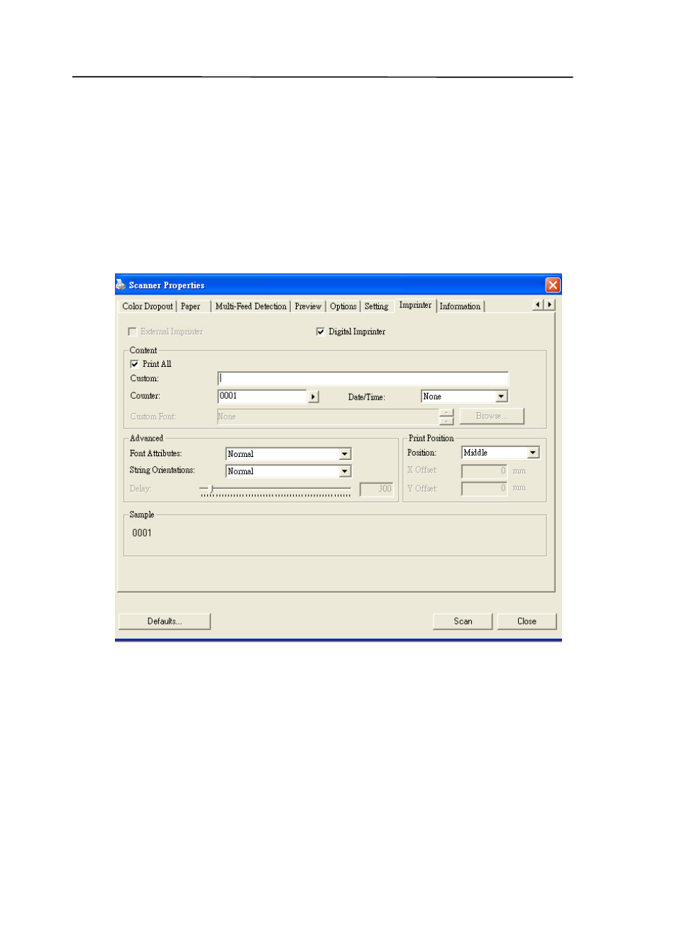 10 the imprinter tab, The imprinter tab -58 | Avision AV3200U+ (DF-0902H) User Manual | Page 82 / 104