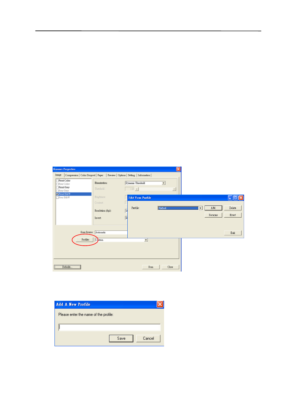 Editing profiles, Editing profiles -14 | Avision AV320 (FT-0604H) User Manual | Page 41 / 79