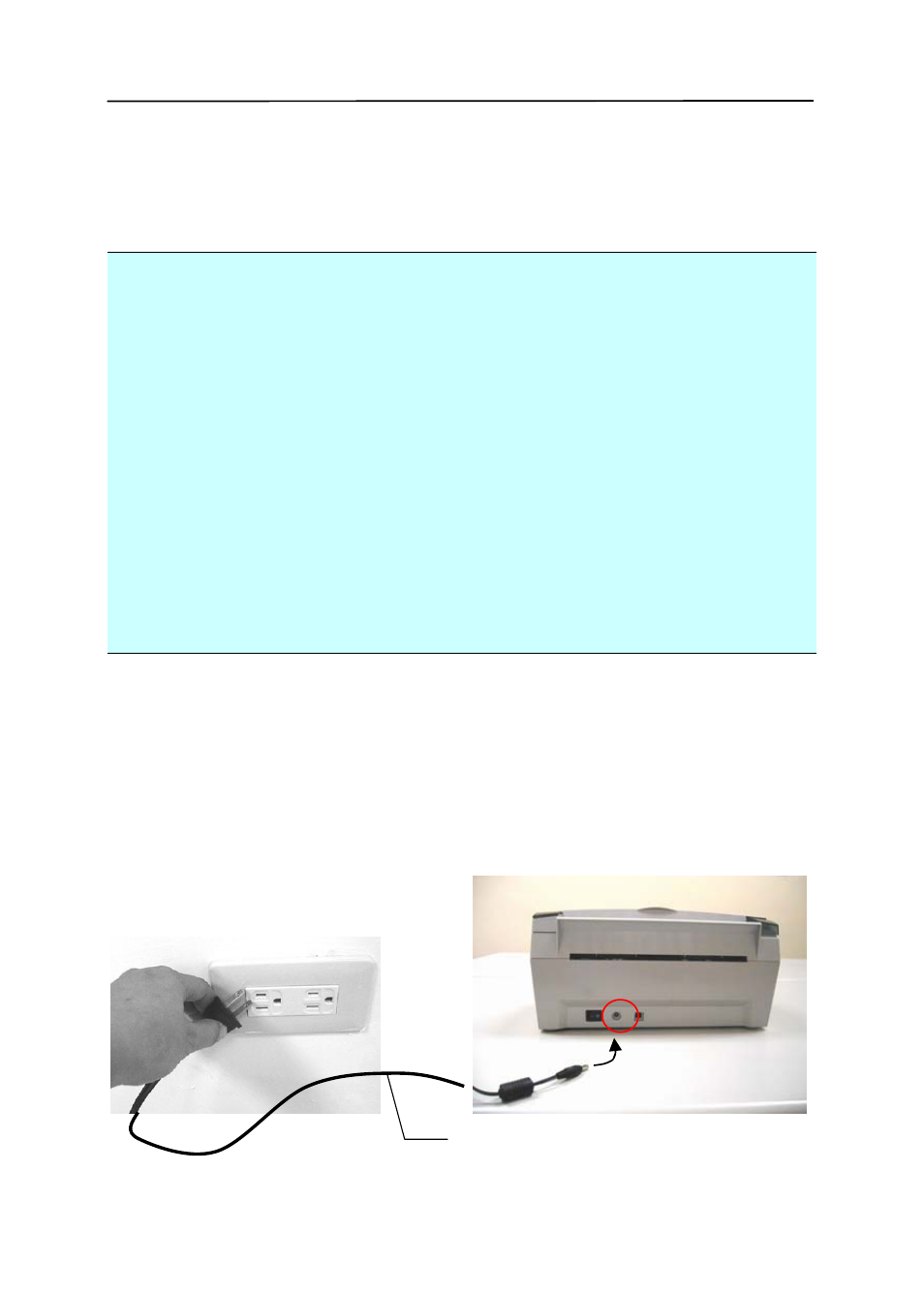 1 connecting to power, Installing the scanner driver and connecting the, Cables -5 | Connecting to power -5 | Avision AV220C2 (300500003) User Manual | Page 13 / 95