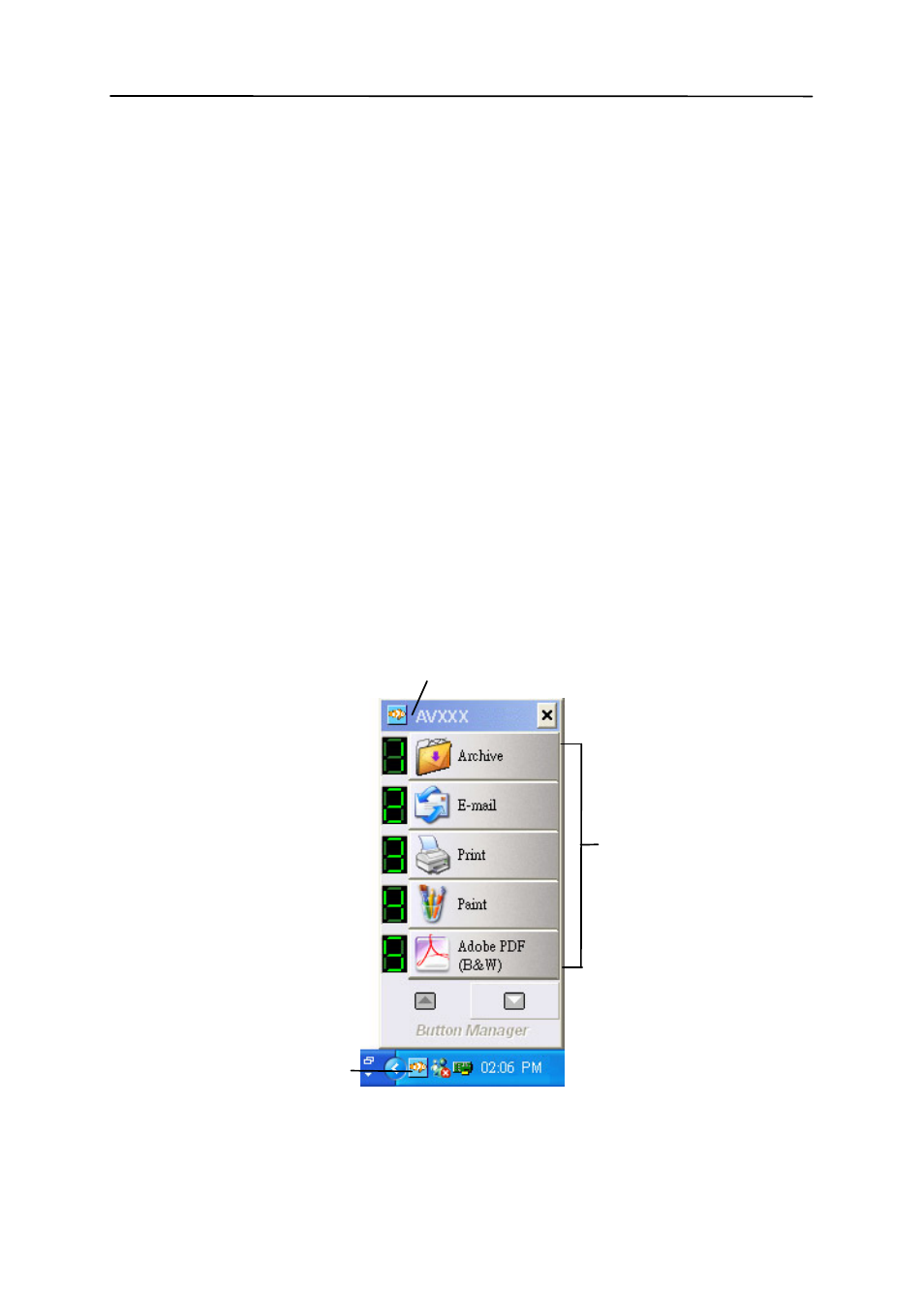 2 checking button configurations before scanning | Avision AV210D2+ (FF-1001H) User Manual | Page 91 / 106