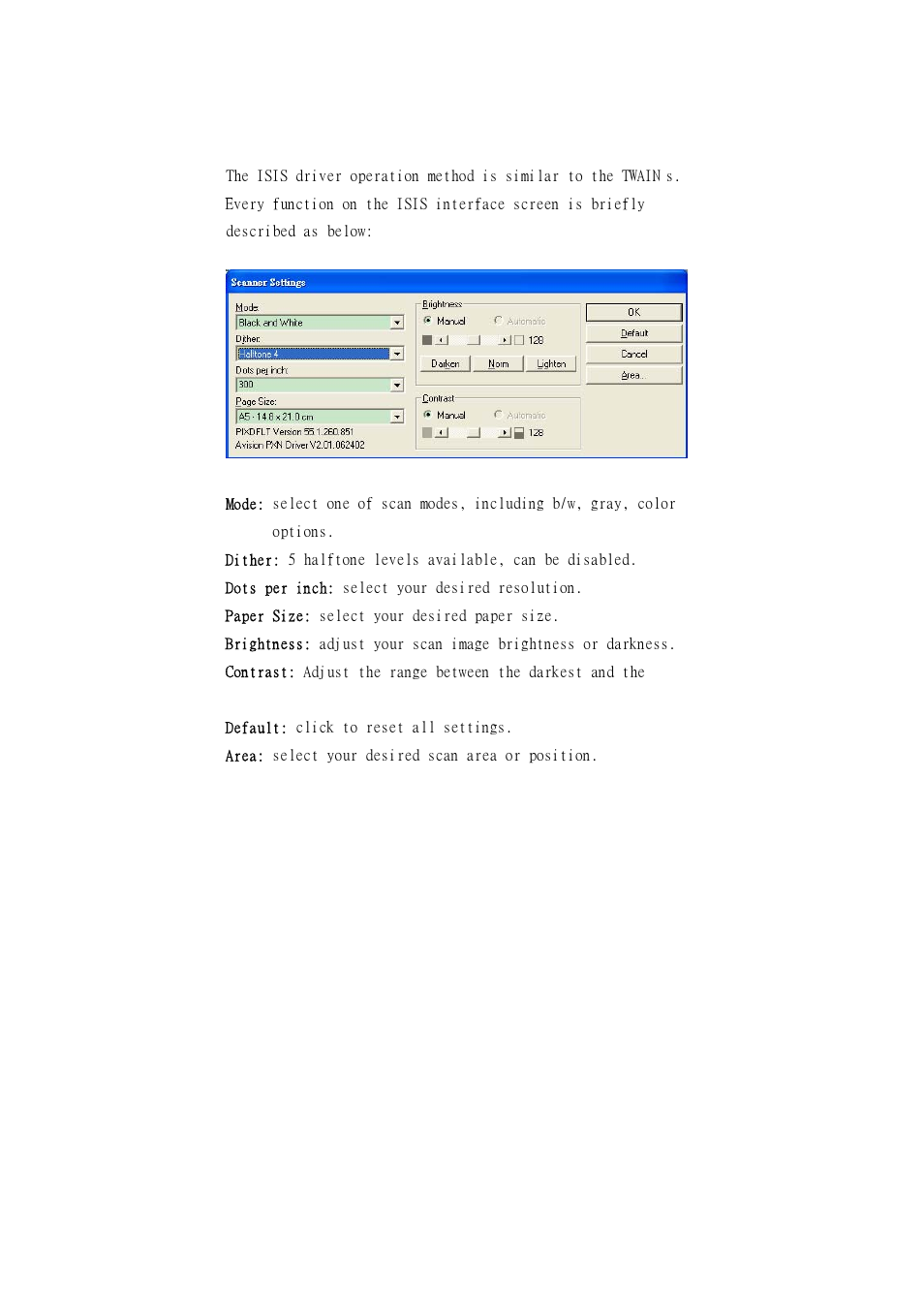Avision AV8300 User Manual | Page 48 / 56