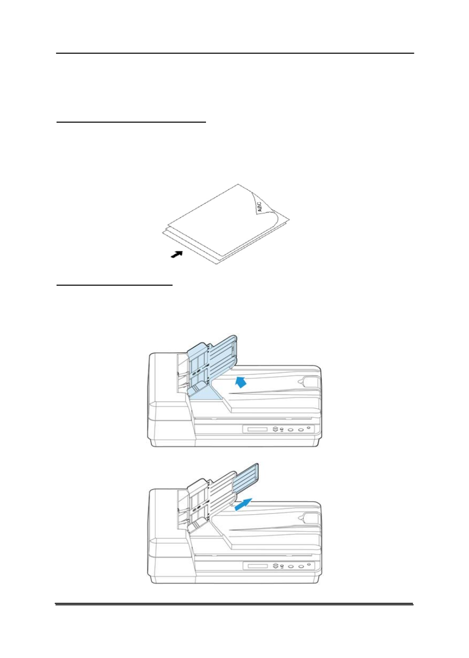 2 placing your document in the adf paper tray | Avision AV620C2+ (DF-1015S/DF-1004S) User Manual | Page 16 / 115