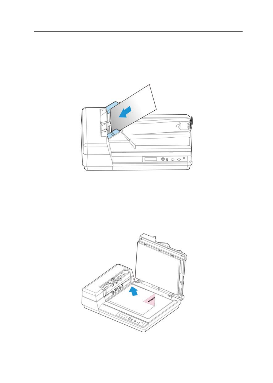 2 placing paper on the document glass, Placing paper on the document glass -3 | Avision AV620C2+ (DF-1015S/DF-1004S) User Manual | Page 17 / 115