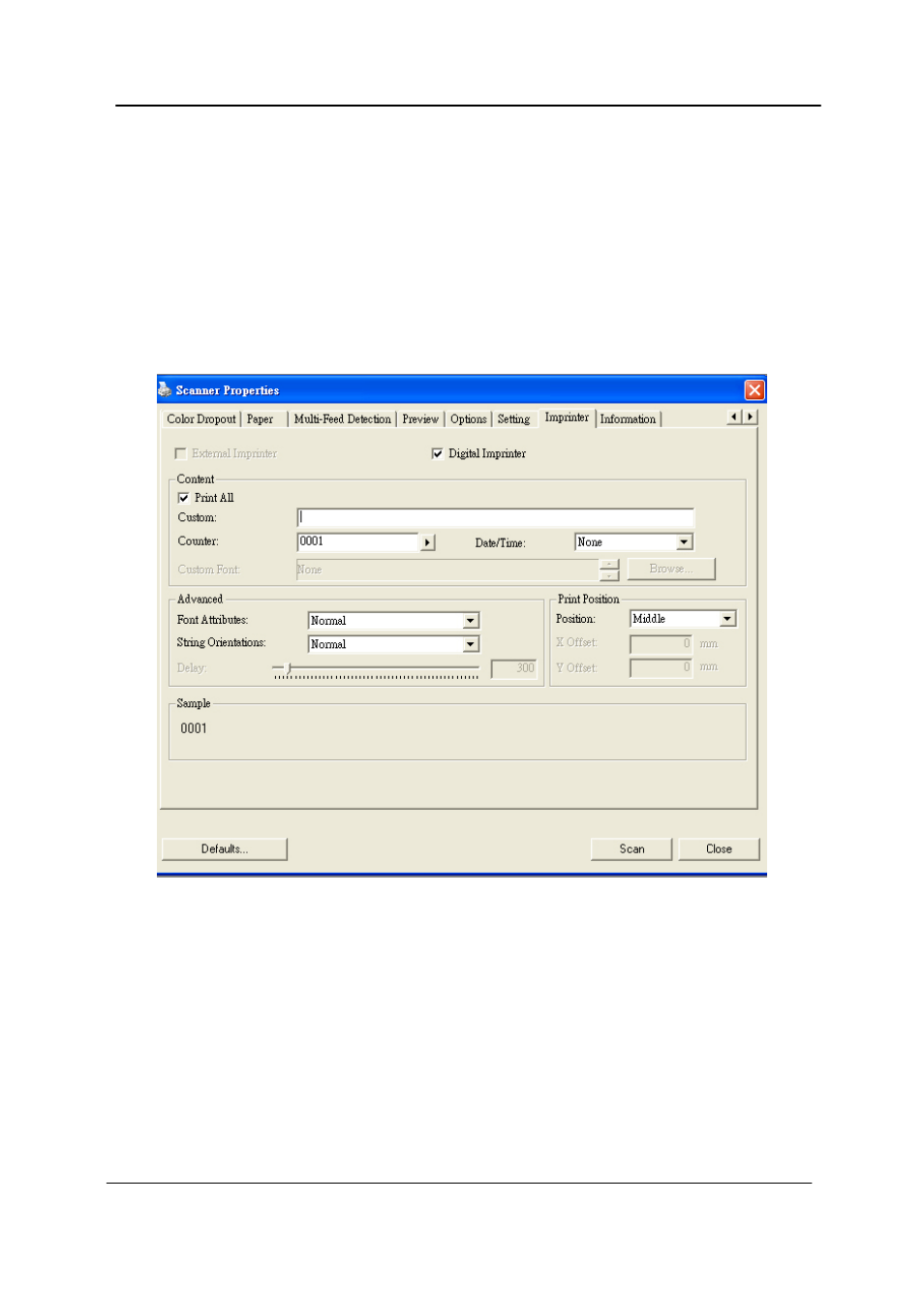 10 the imprinter tab, The imprinter tab -57 | Avision AV620C2+ (DF-1015S/DF-1004S) User Manual | Page 79 / 115
