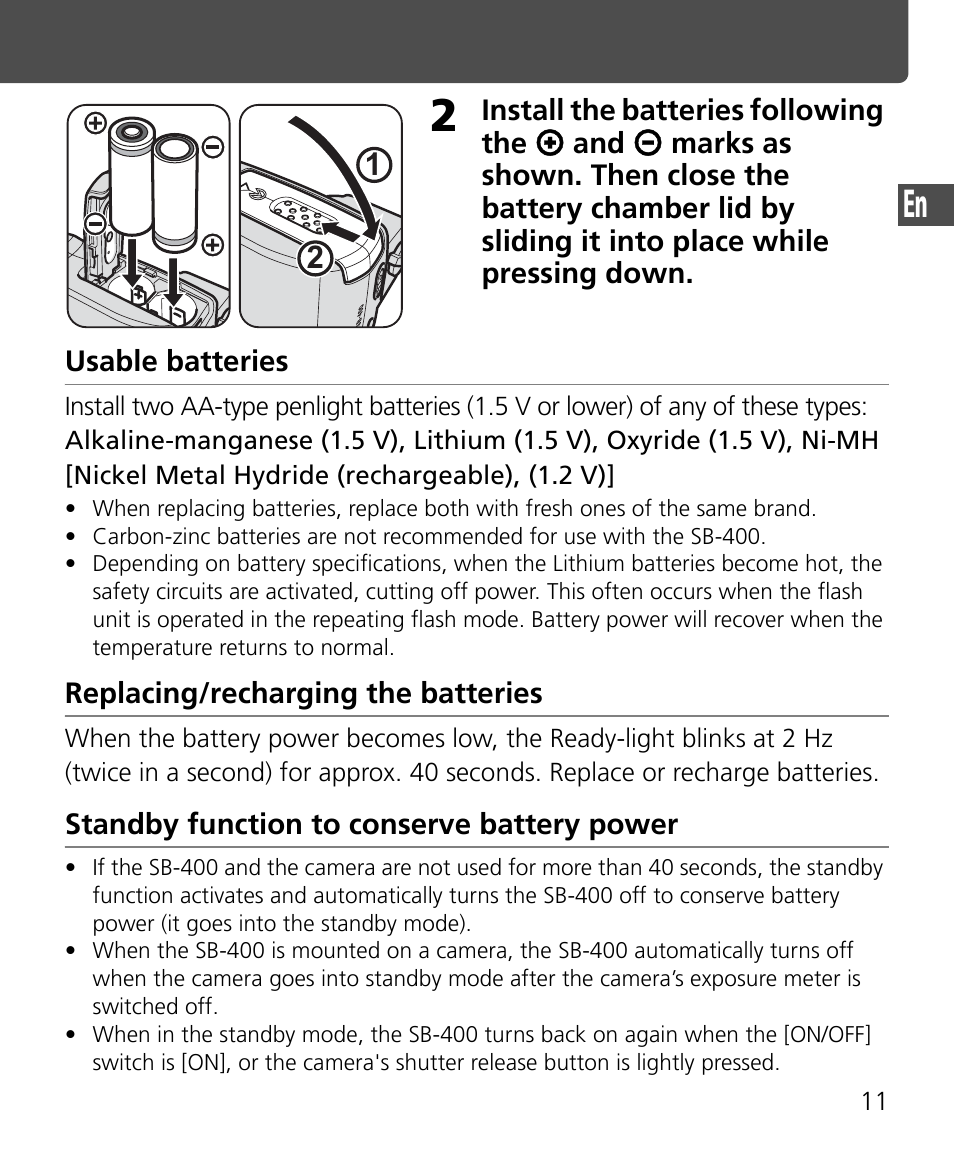 Nikon SB-400 User Manual | Page 13 / 220