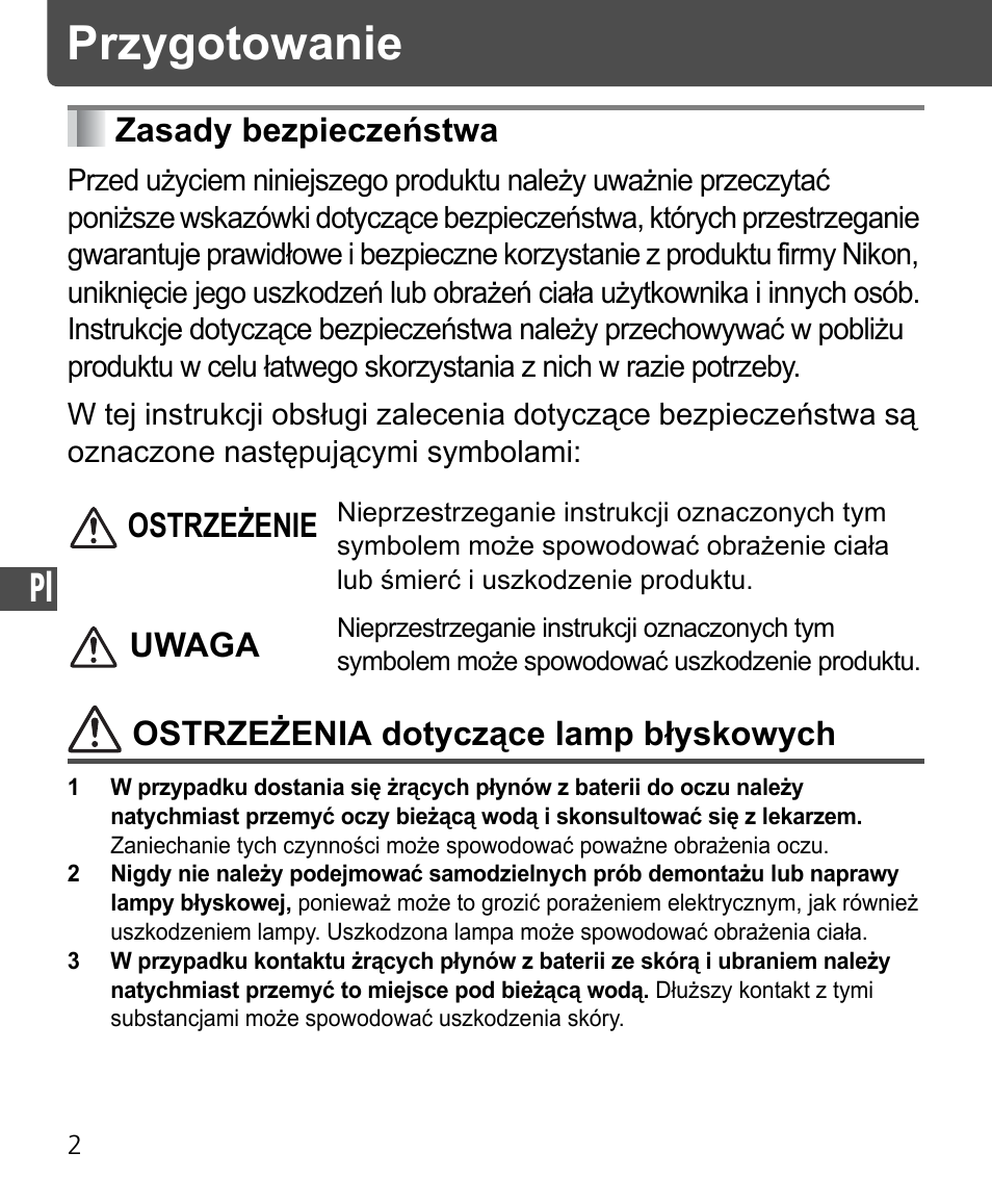 Przygotowanie | Nikon SB-400 User Manual | Page 148 / 220