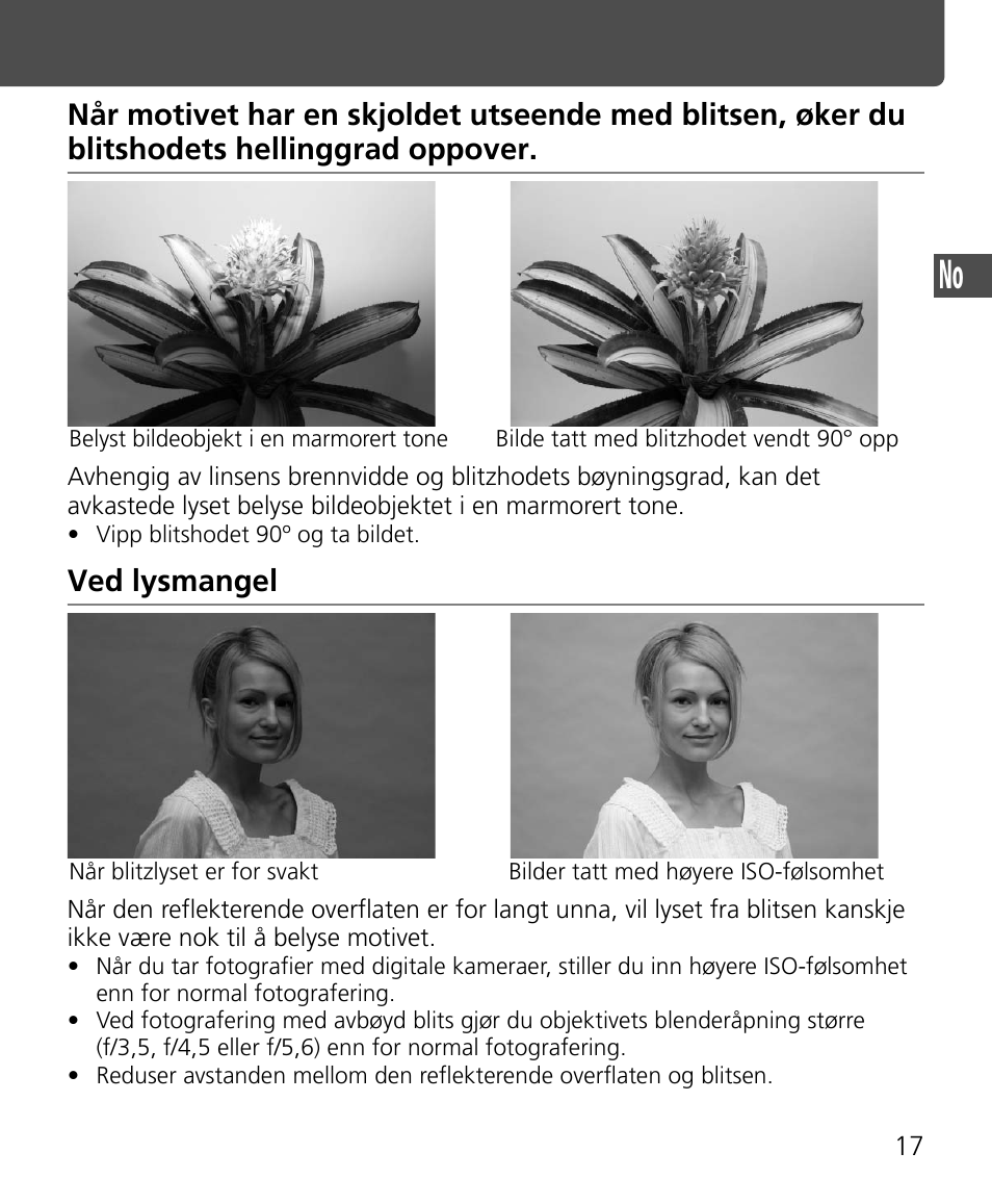 Ved lysmangel | Nikon SB-400 User Manual | Page 43 / 220