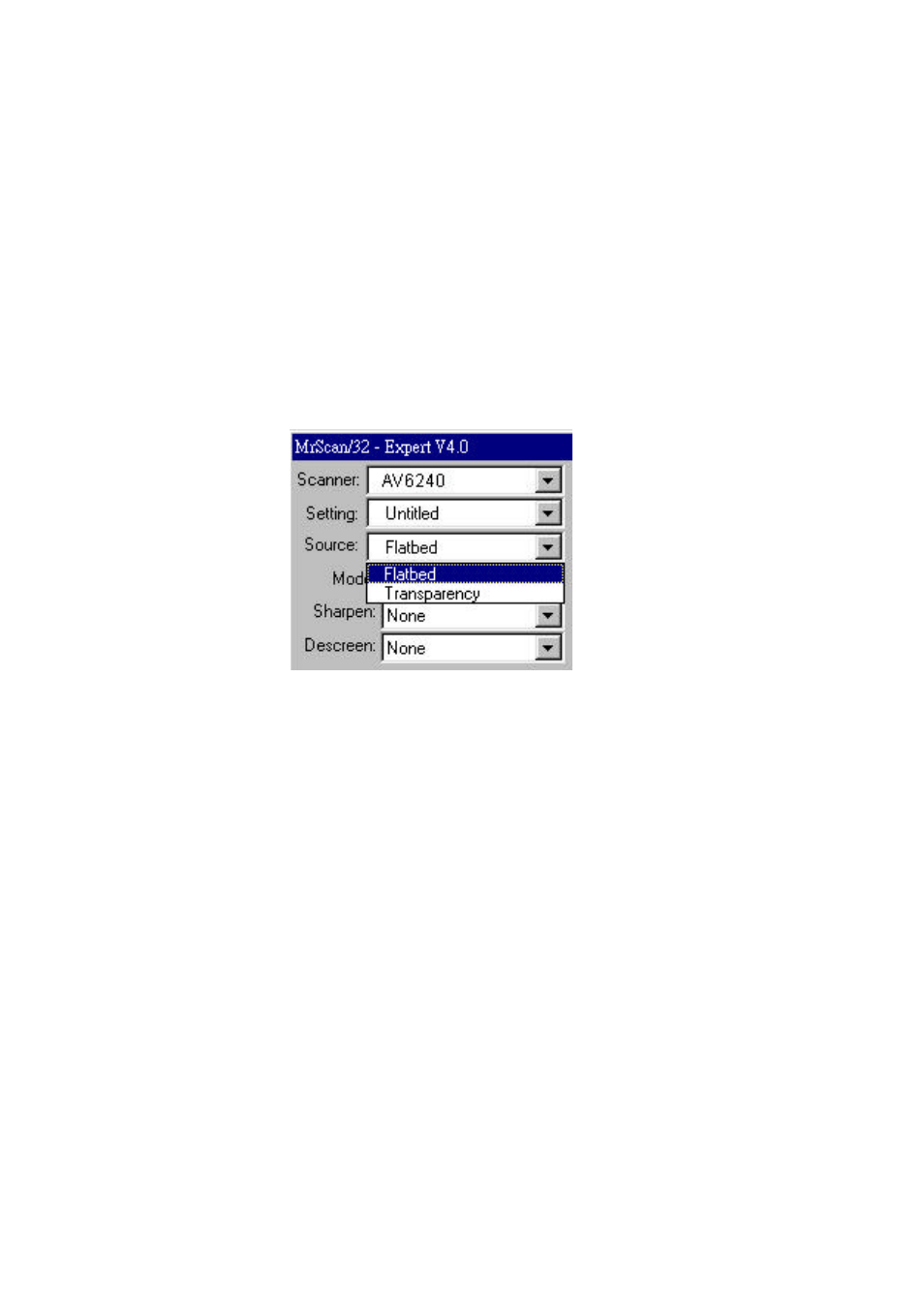 1 scanning source | Avision AV6240 User Manual | Page 23 / 42