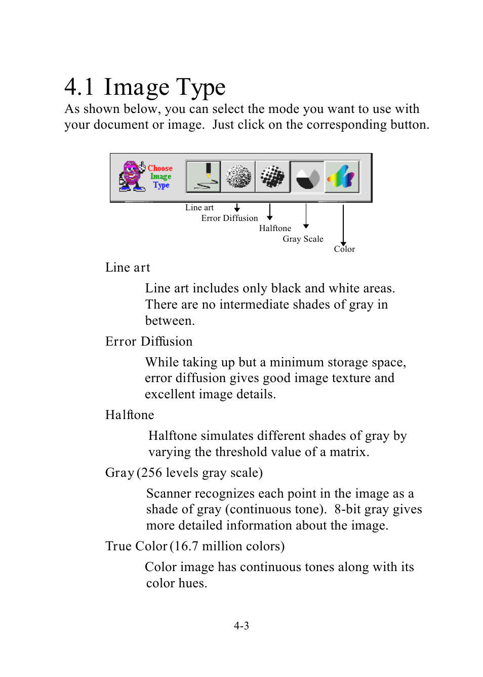 1 image type | Avision AV360C User Manual | Page 17 / 31
