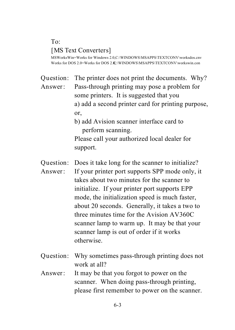 Avision AV360C User Manual | Page 26 / 31