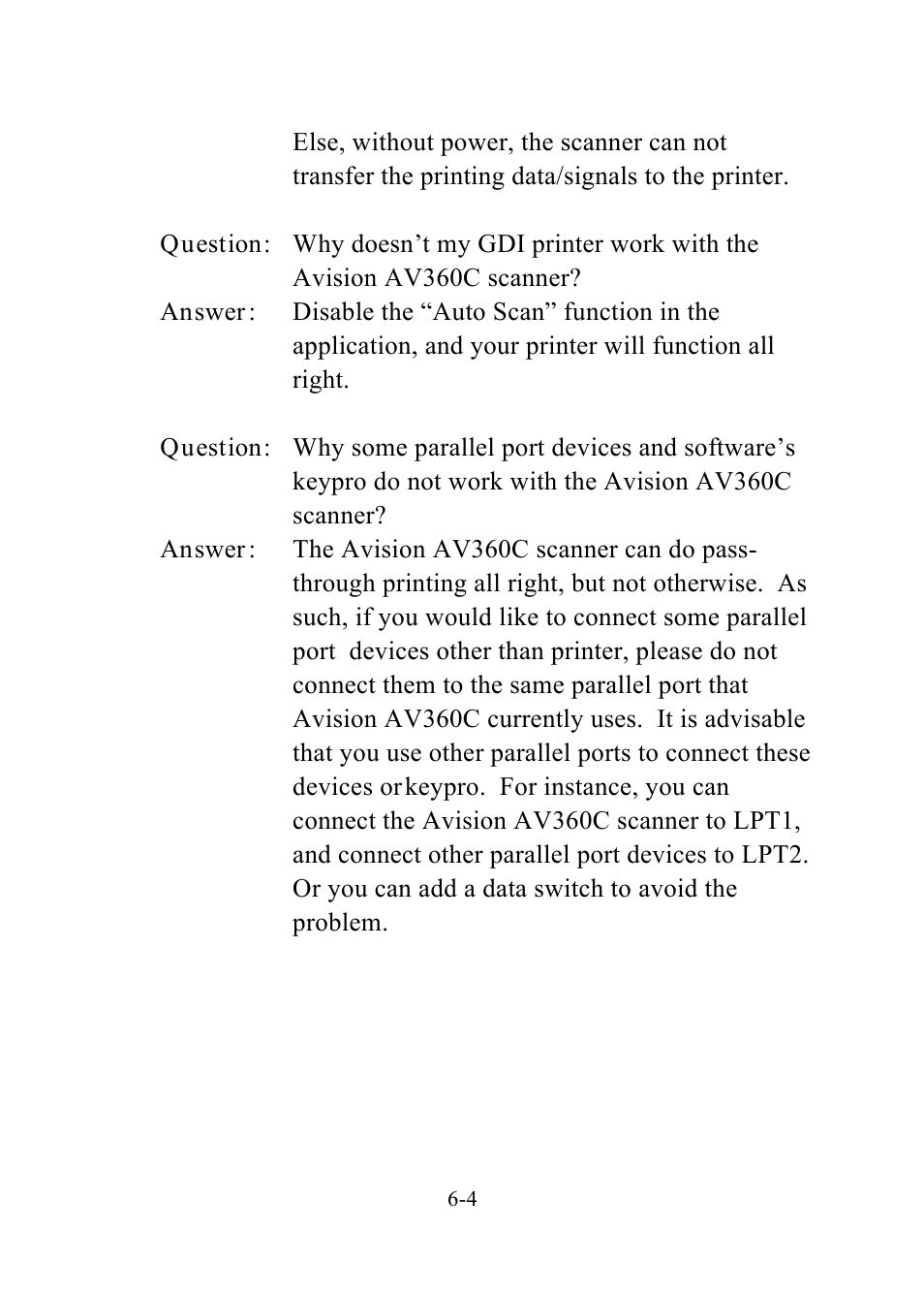 Avision AV360C User Manual | Page 27 / 31