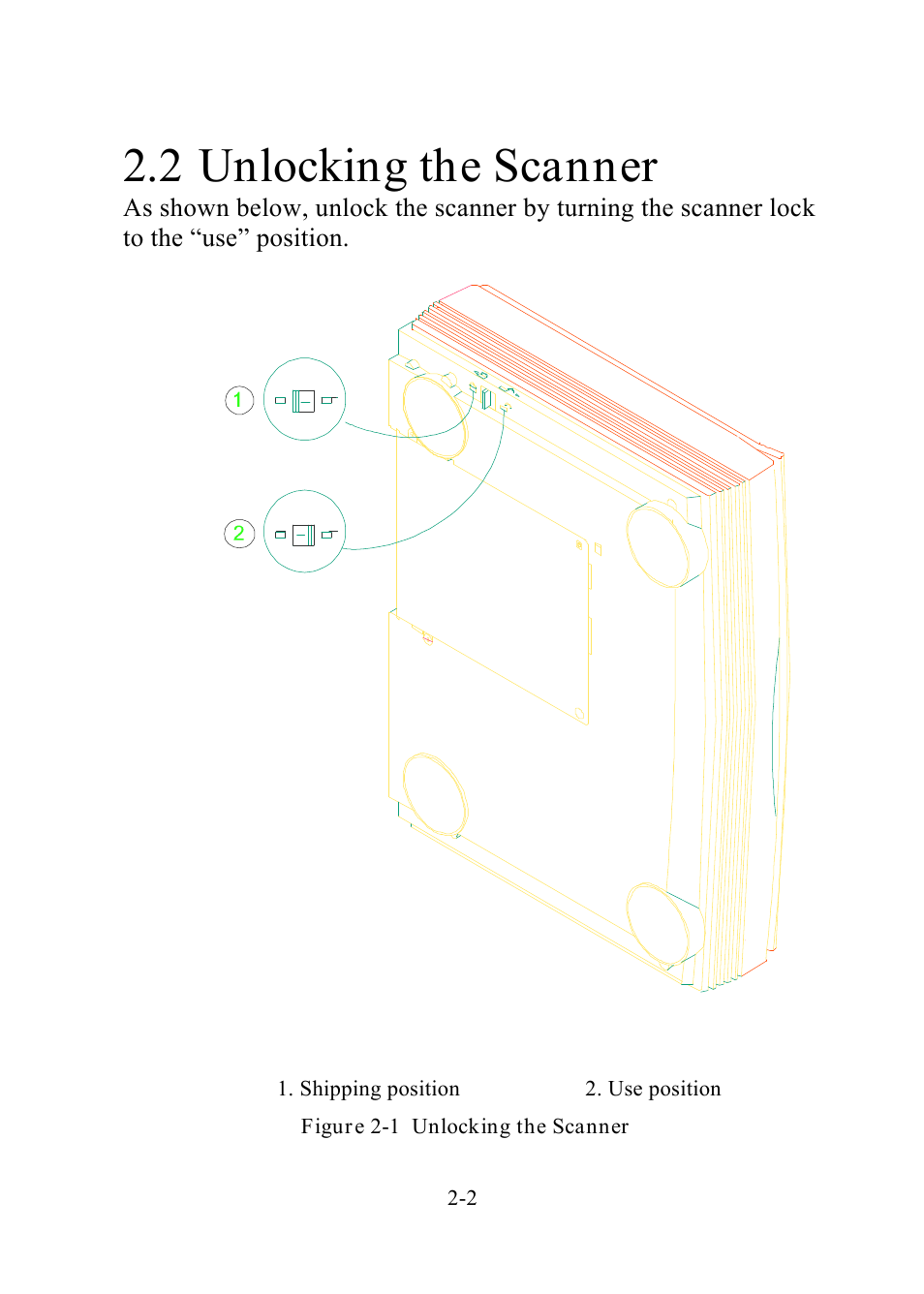 2 unlocking the scanner | Avision AV360C User Manual | Page 9 / 31