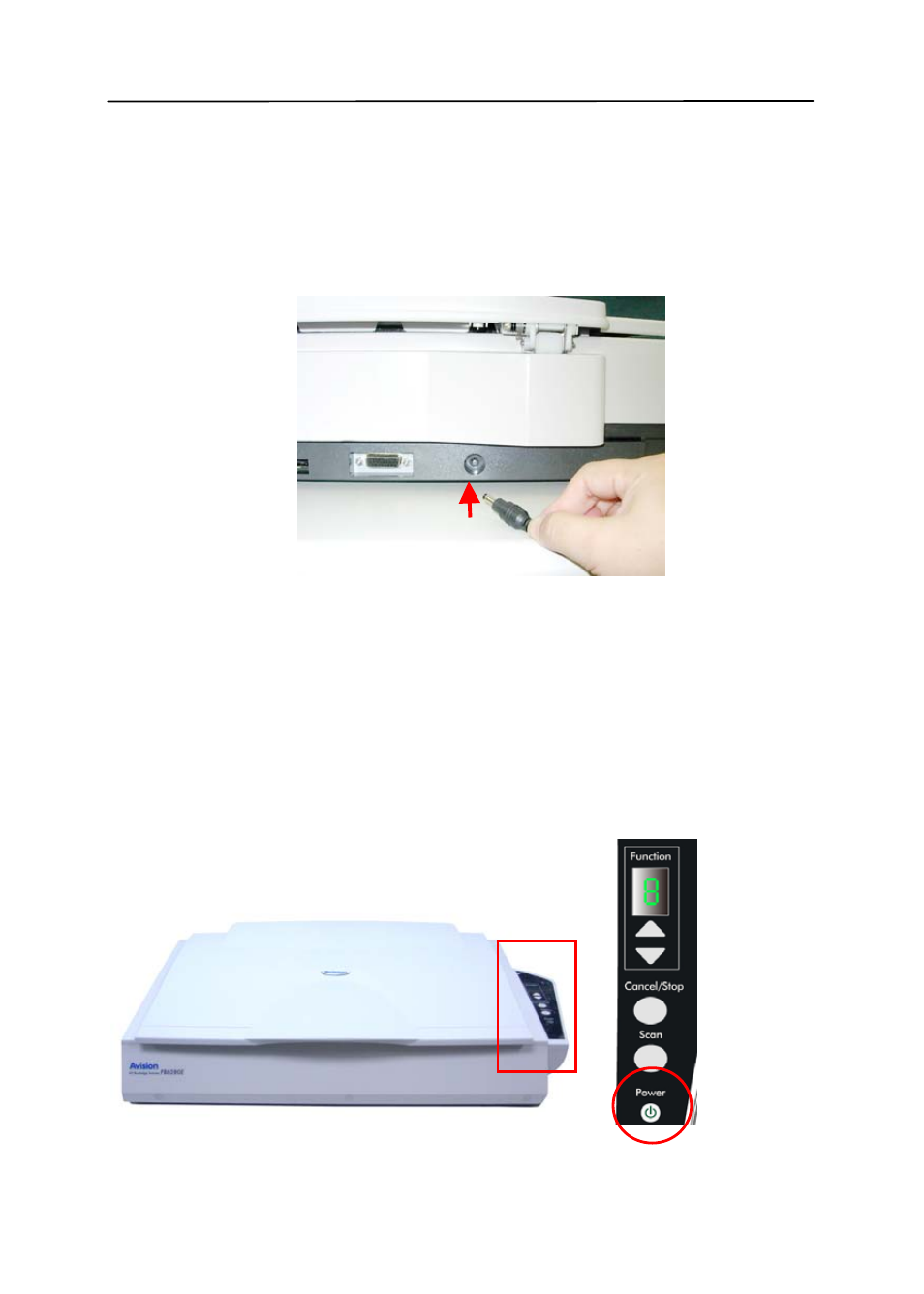 2 connecting to power, 1 turning on the power, Connecting to power -3 | Avision FB6280E (BT-0911S) User Manual | Page 11 / 110